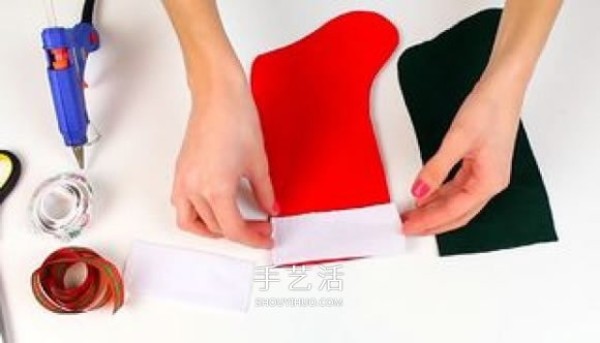 How to make non-woven Christmas socks, handmade fabric Christmas socksDIY