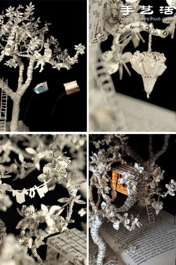 Appreciation of exquisite and delicate book paper sculptures