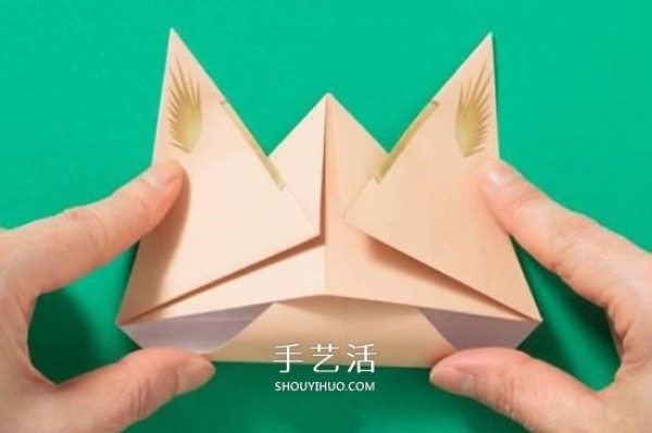 How to Origami Rabbit Hand Puppet Simple Illustration of Folding Rabbit Hand Puppet