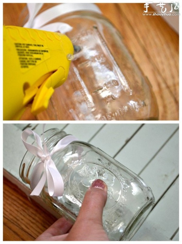 Tutorial on DIY potted plant blinds in glass bottles