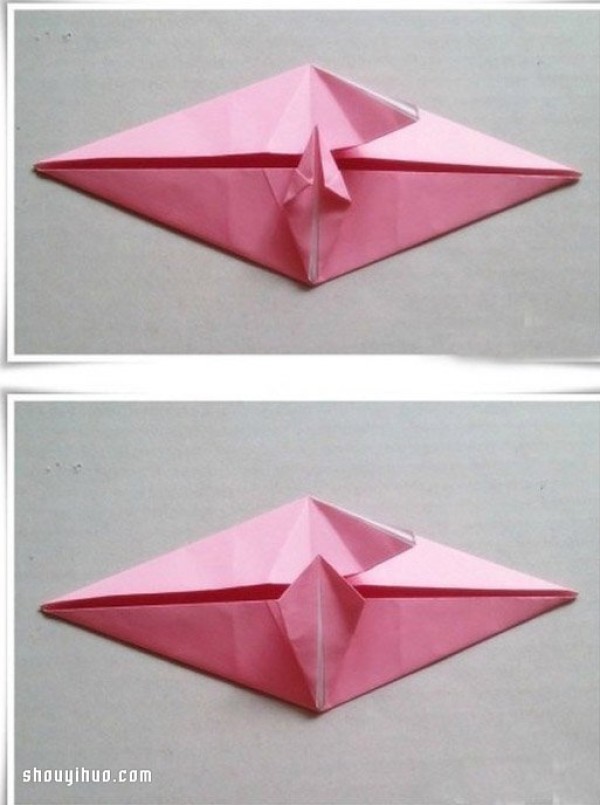 How to fold an origami parasol and illustrate how to make an origami parasol by hand