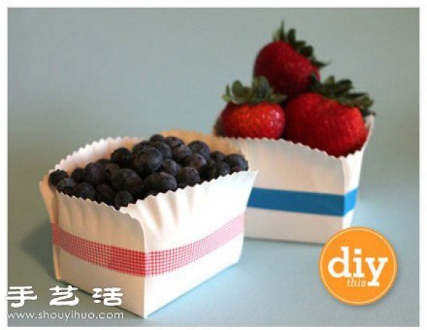 Handmade DIY mini storage box using paper plate waste