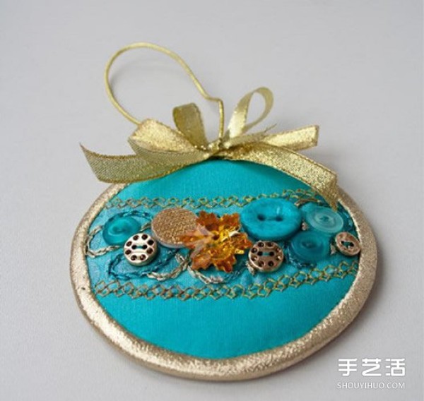 DIY diagram of handmade circular embroidered wind hanging ornaments for non-woven pendants