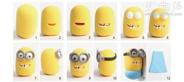 Tutorial on how to make Minions using DIY soft clay