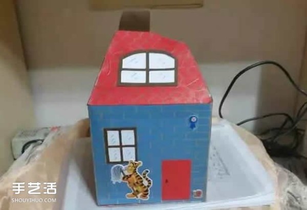 How to make a house from waste paper boxes, step by step for kindergarten to make a house from cardboard boxes