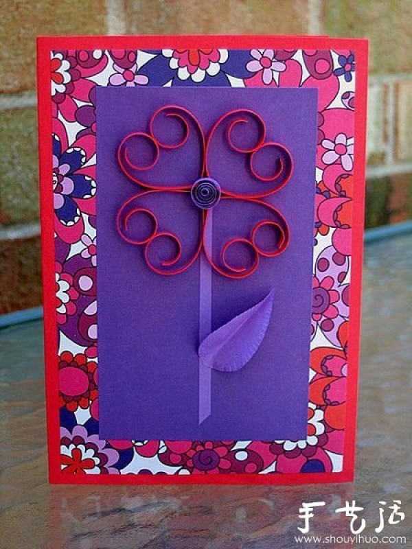 DIY to make three-dimensional paper flower greeting cards