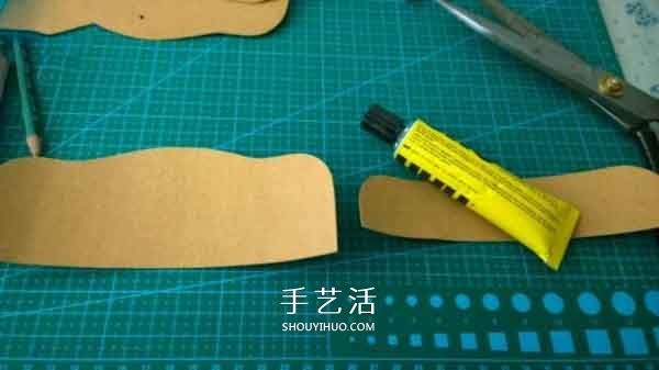 How to make a retro-style kraft paper wallet, a long wallet with kraft paper