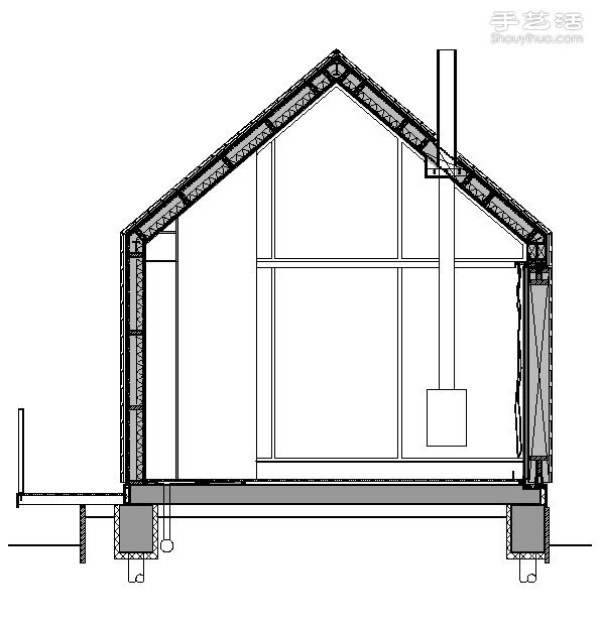 Decoration design of holiday cabin in Dutch Lake District