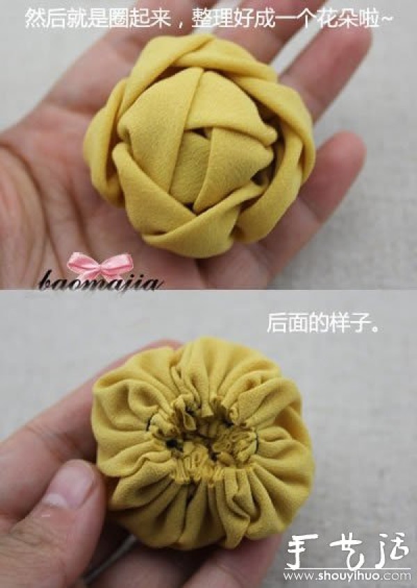 Handmade method of making beautiful hairpins with non-woven fabrics