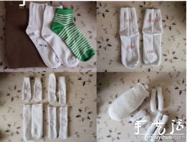 Handmade tutorial on making cute rabbits from socks" border="0" width="440" height="330" src ="https://img.111diy.com/timthumb.php?src=/d/file/20220112/b3np5b43yf3.jpg" /></p>
<p align="center"><img alt="Handmade tutorial for making cute rabbits from sock fabrics"  alt=