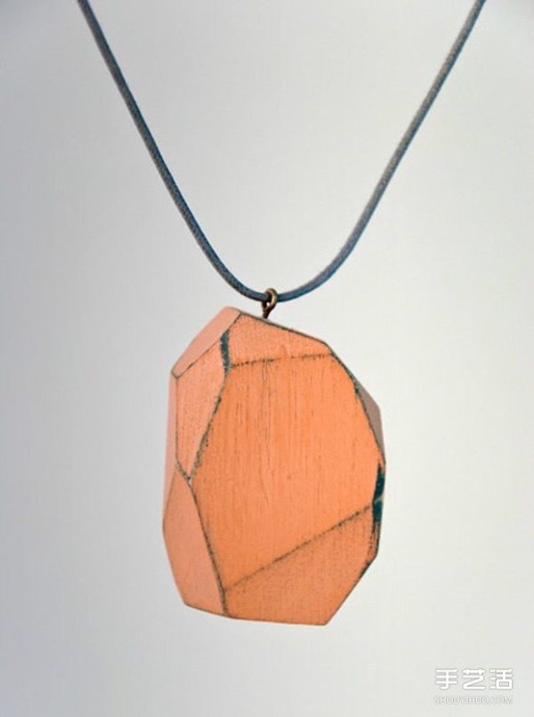 Cut polyhedrons out of wood blocks and DIY fashion necklace pendants