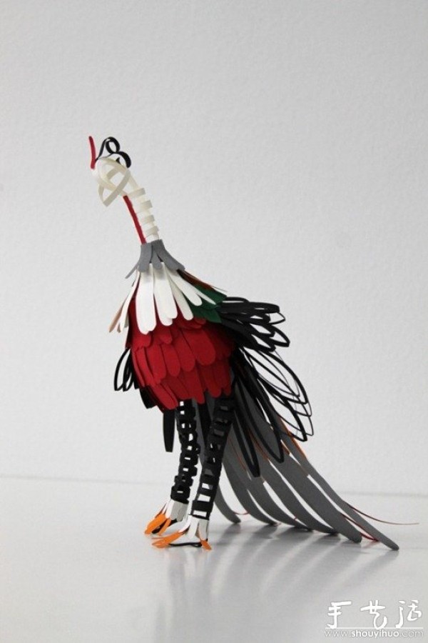 Paper-cut art work—Paper Bird Sculpture