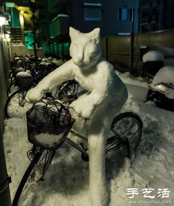 This cat snowman looks good~