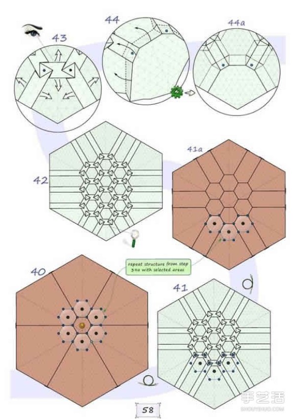 Super difficult origami turtle tutorial with illustrations of folding a realistic three-dimensional turtle