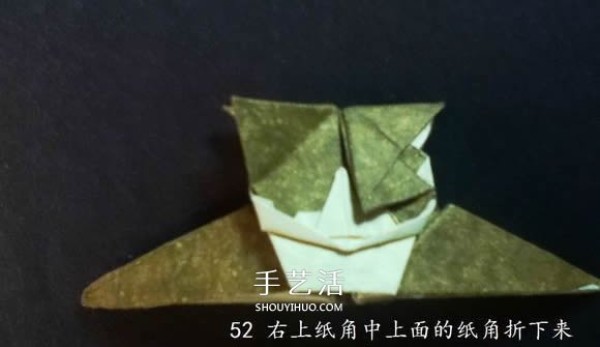 Wear the cat with you! Illustration of the origami method of cat head ring