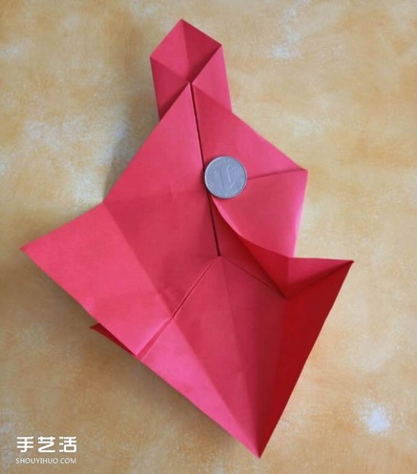 Super complex dog origami method illustrated with plastic surgery steps