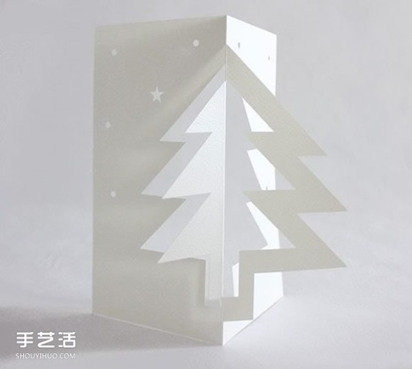 Three-dimensional Christmas tree greeting card handmade DIY Christmas tree greeting card picture