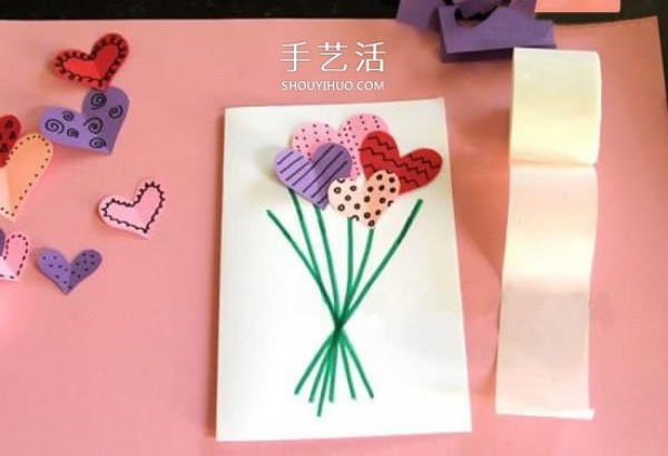 Easy to learn! Tutorial on childrens handmade Mothers Day love greeting cards