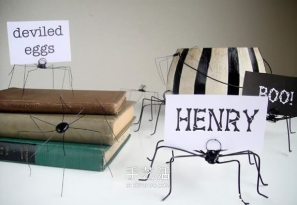 Halloween spider note holder DIY cute little spider made with iron wire