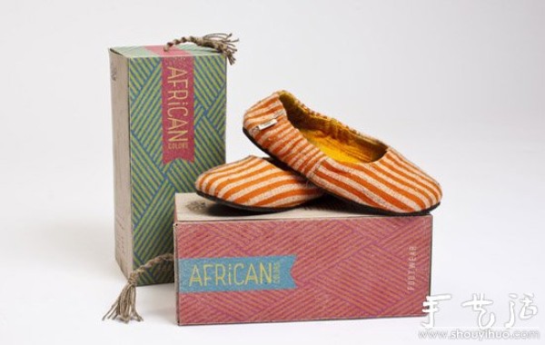 African style AFRiCAN casual shoe packaging box design