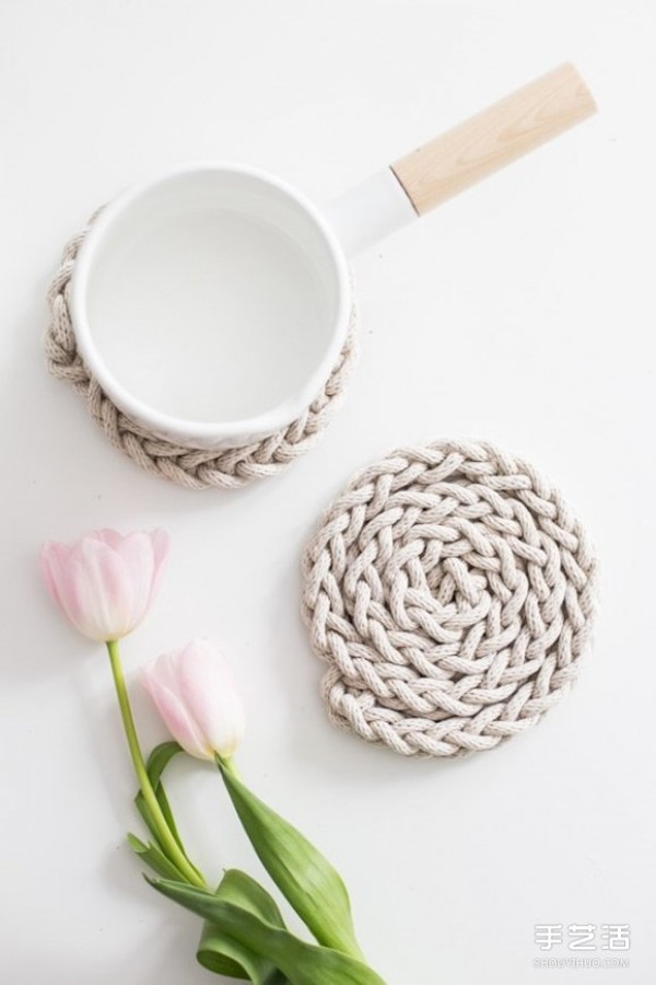 Home-made hand-woven cotton rope coasters will make you fall in love with the simple and natural style~