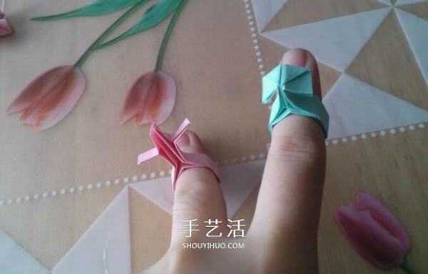 ♂♀The origami illustration of male and female icons can also be used as a cute ring