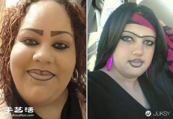 Very unappetizing eyebrows, is there any need to play like this! 