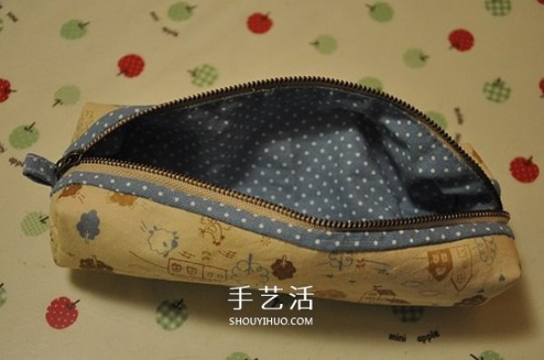 Non-woven pencil case handmade tutorial, handmade fabric pencil case illustration