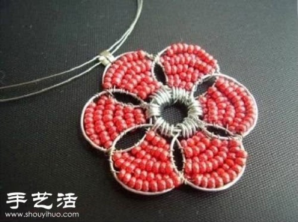 Beads + Iron Wire DIY Handmade Beautiful Necklace Pendant