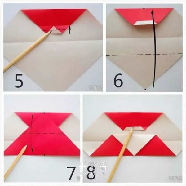 Tutorial for children to fold Santa Claus, simple and cute Santa Claus origami