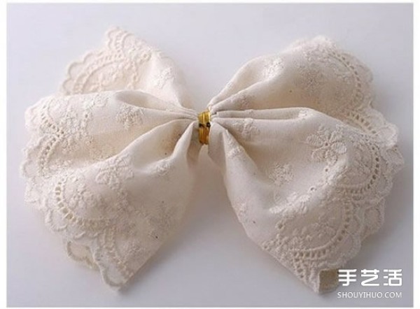 Lace cloth butterfly hairpin DIY butterfly hairpin hand-making tutorial