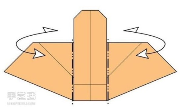 Illustration of the folding method of the origami sofa chair and the folding steps of the handmade sofa chair