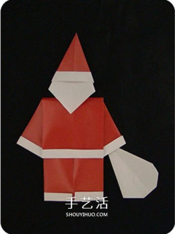 A simple illustrated tutorial on how to fold Santa Claus for children