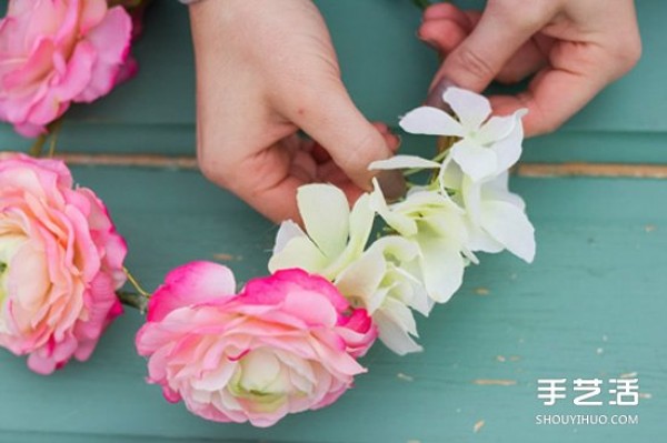 How to make bridal flower garland, DIY tutorial on flower headdress and garland