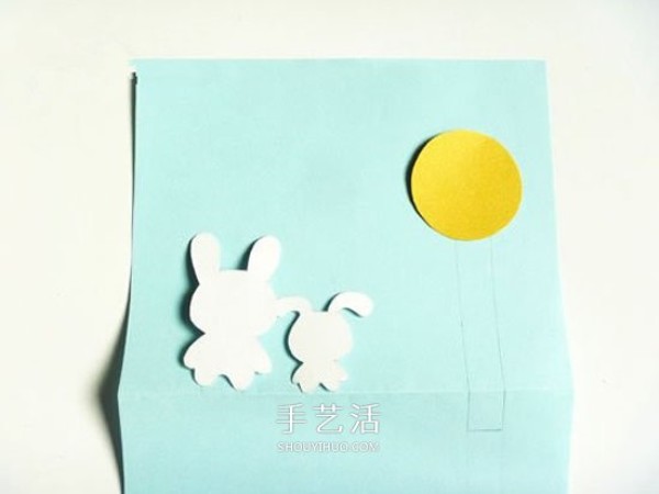 Simple and Cute Mid-Autumn Festival Greeting Card ProductionCartoon style Mid-Autumn Festival greeting card DIY