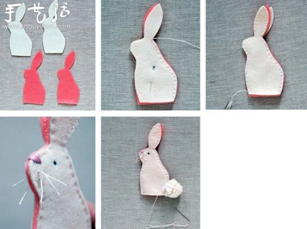 Tutorial on how to make a little rabbit finger puppet