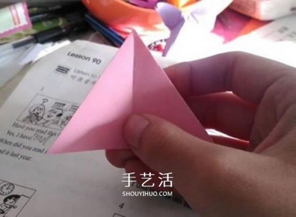 Morning glory origami tutorial with step-by-step instructions on how to fold morning glory