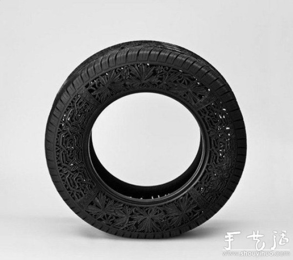 Tire handmade DIY artwork