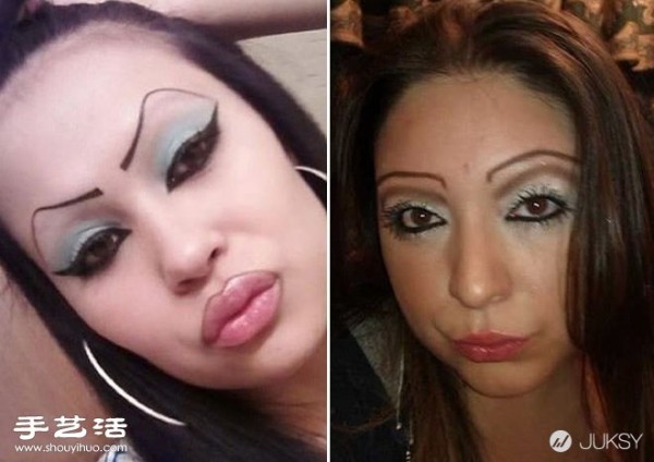 Very unappetizing eyebrows, is there any need to play like this! 