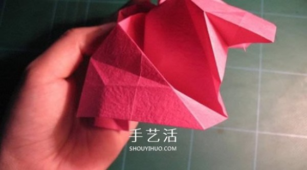 GG Rose Folding Illustration Beautiful and Detailed Rose Origami