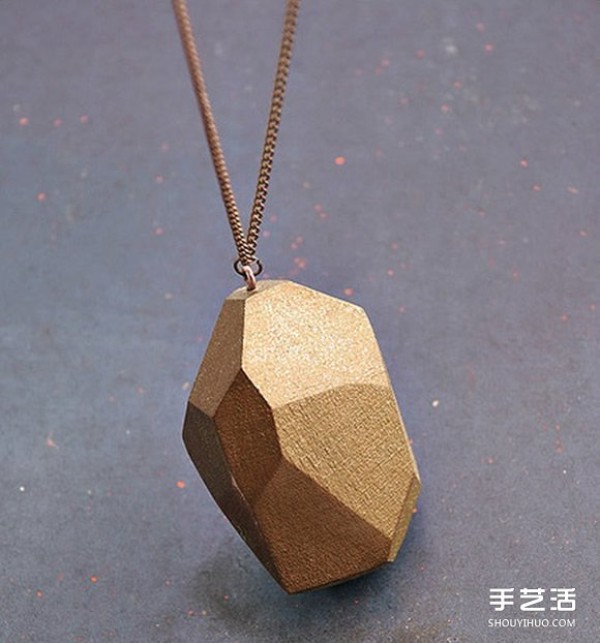 Cut polyhedrons out of wood blocks and DIY fashion necklace pendants