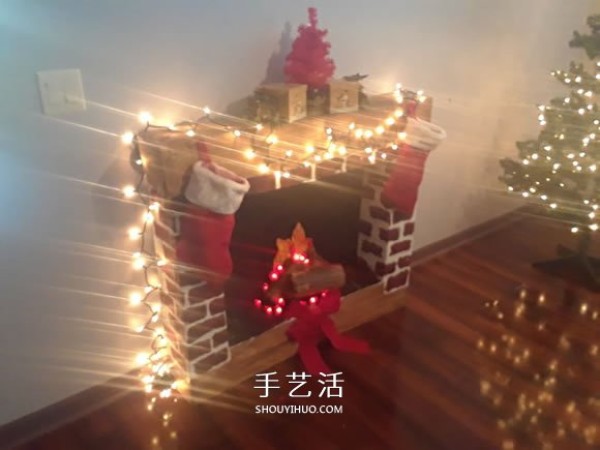 Tutorial on how to make your own artificial Christmas fireplace