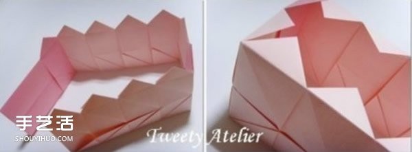 Napkin box DIY production tutorial, beautiful paper box folding method illustration