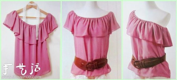 Off-the-shoulder tops are handmade and can be worn in a variety of ways to present different styles