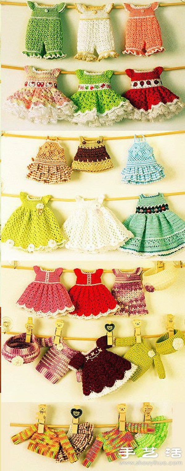 Knitted super cute mini skirt handicrafts