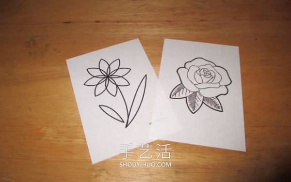 Illustrated tutorial on how to make a beautiful flower thankful card