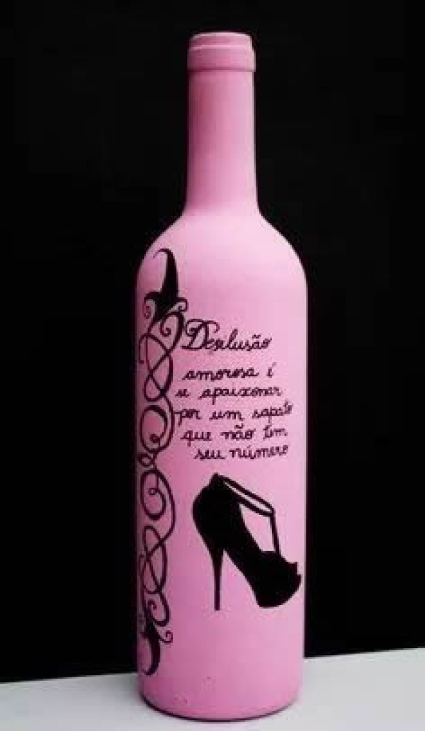 Creative handmade pictures of painted wine bottles, acrylic hand-painted glass bottles DIY