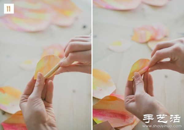 Step-by-step tutorial on how to make extra-large paper flowers and make homemade paper flowers