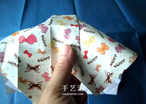 How to fold the exquisite eight-sided hydrangea gift box origami hydrangea gift box