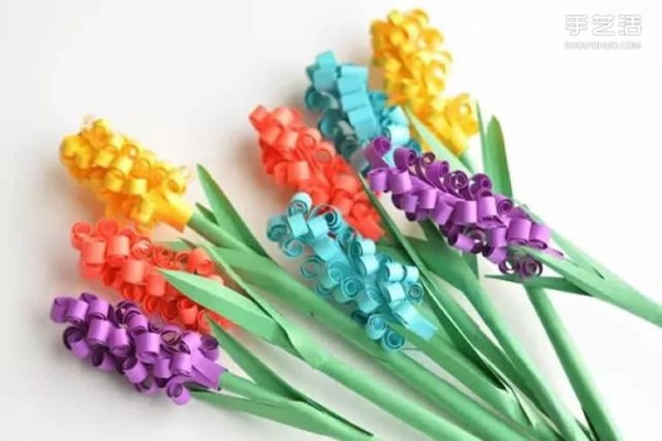 Hyacinth flower origami step-by-step diagram, how to fold hyacinthus with illustrations